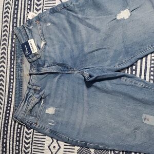 Old Navy distressed raw hem jeans
